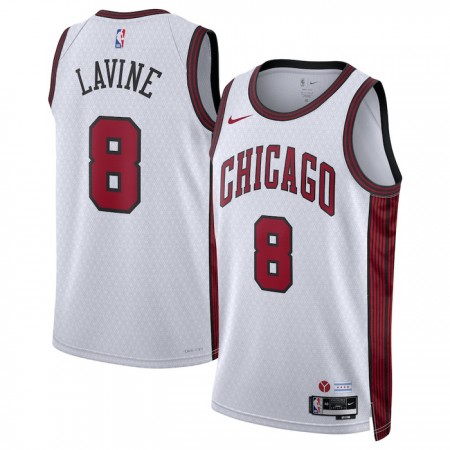 Dres Chicago Bulls Zach Lavine 8 Nike 2022-23 City Edition Bijela Swingman